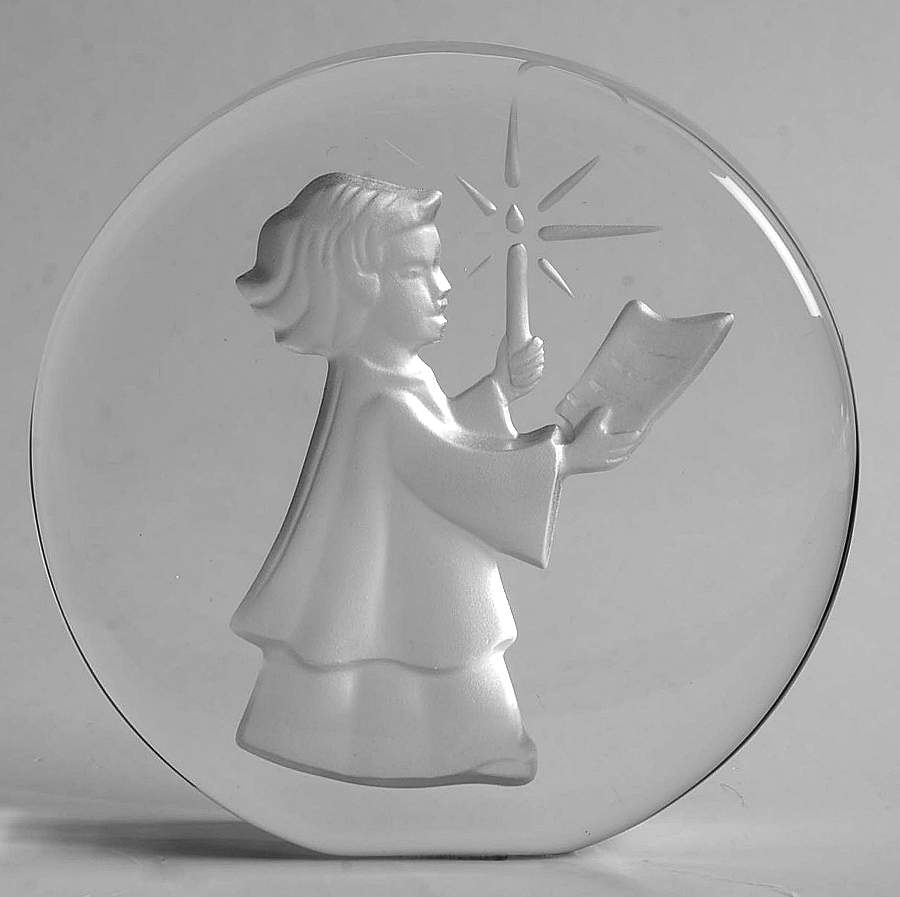 Christmas Crystal Paperweights Choir Boy - No Box by Danbury Mint-1