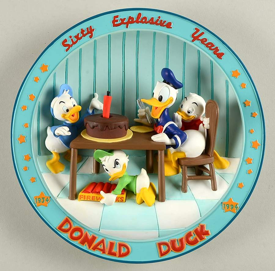 Disney 3-D Plates Donald Duck-Sixty Explosive Years - No Box by Disney-1