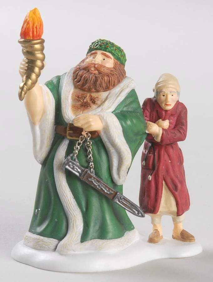 A Christmas Carol-Dickens' Village Ghost Of Christmas Present Visits Scroog - Boxed by Department 56-1