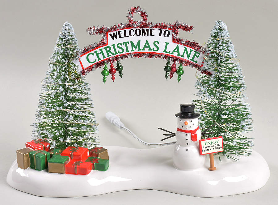 Christmas Lane-Snow Village A Festive Christmas Gate - Boxed by Department 56-1