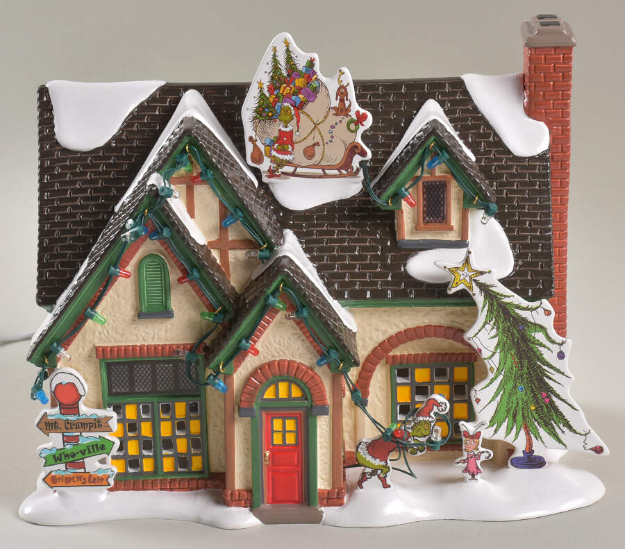 Christmas Lane-Snow Village The Grinch House - Boxed by Department 56-1
