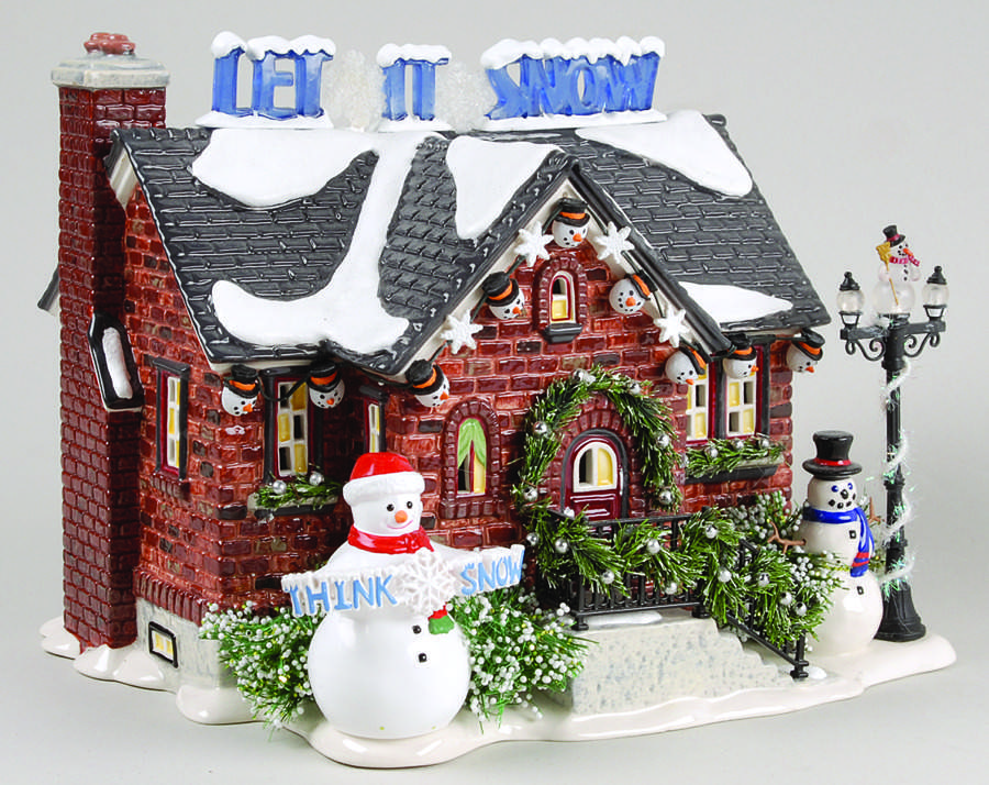 Christmas Lane-Snow Village Snowman House - No Box by Department 56-1
