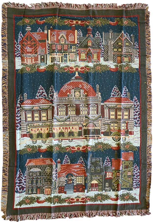 Dickens Village Woven Throw Series Third In Series Woven Throw - Boxed by Department 56-1