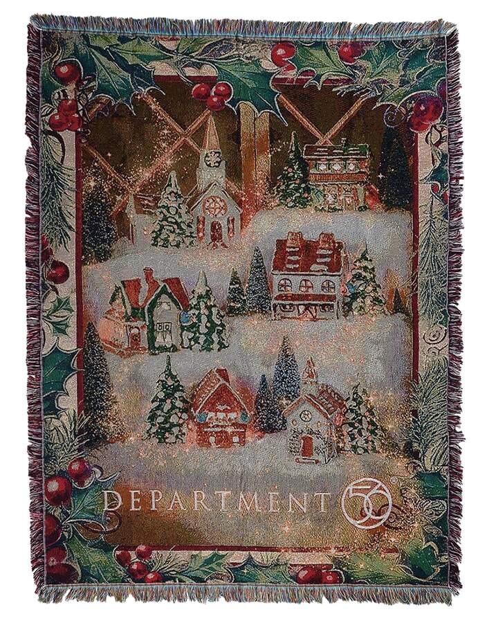 Snow Village Household Accessories 50th Anniversary Blanket - Boxed by Department 56-1