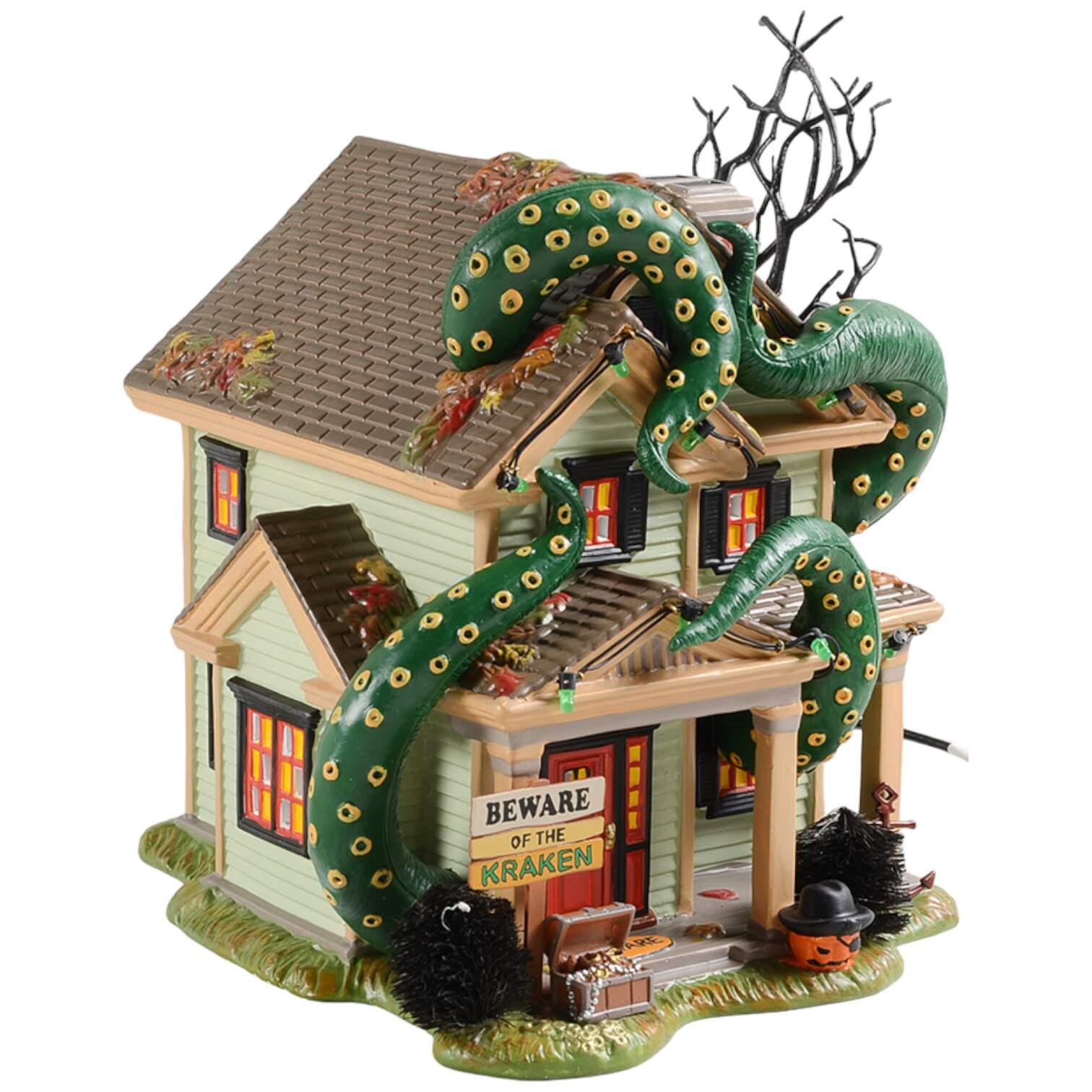 Trick Or Treat Lane - Snow Village Halloween The Kraken House - Boxed by Department 56-1