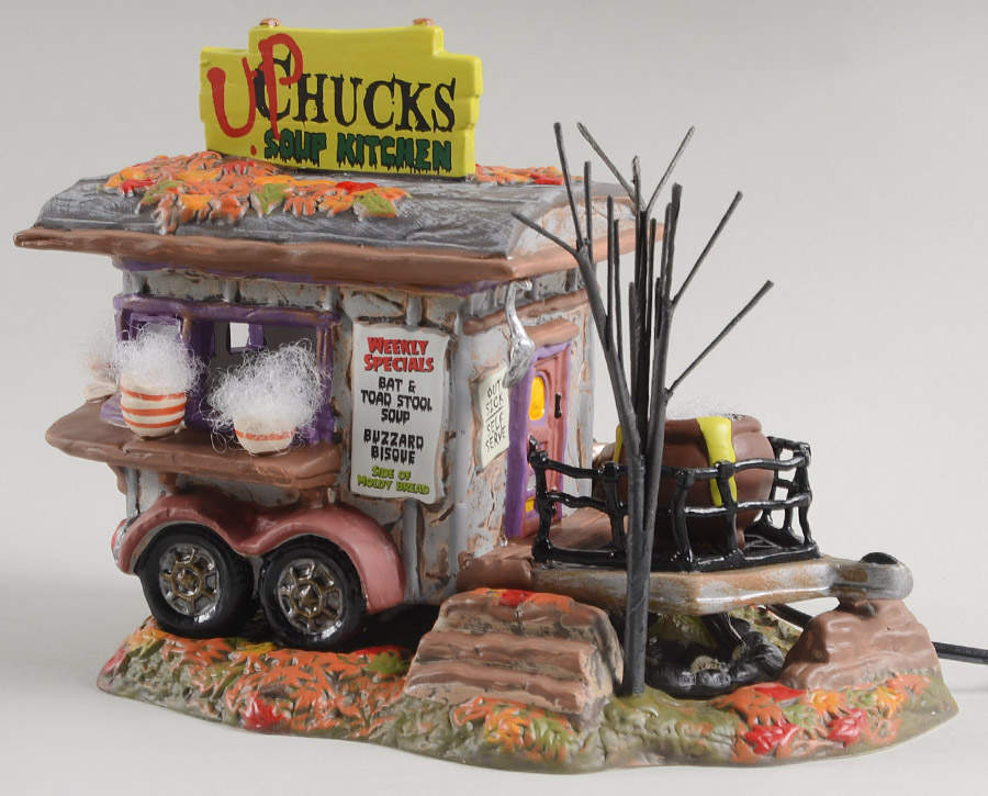 Haunted Wheels-Snow Village Halloween Upchuck's Soup Kitchen - Boxed by Department 56-1
