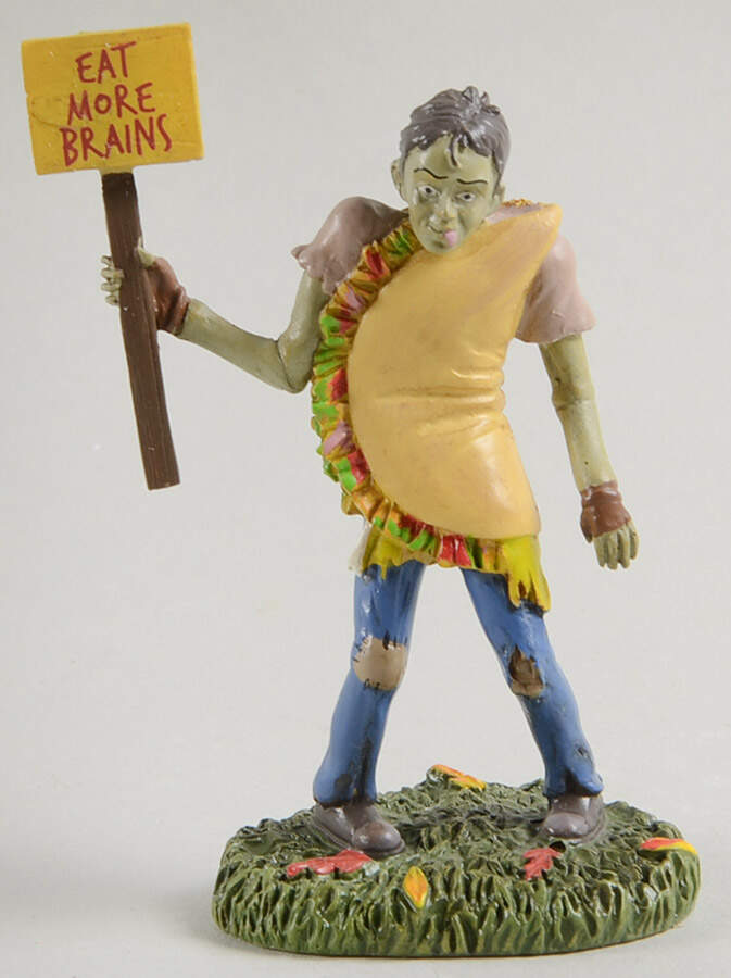 Haunted Wheels-Snow Village Halloween Eat More Brains - No Box by Department 56-1
