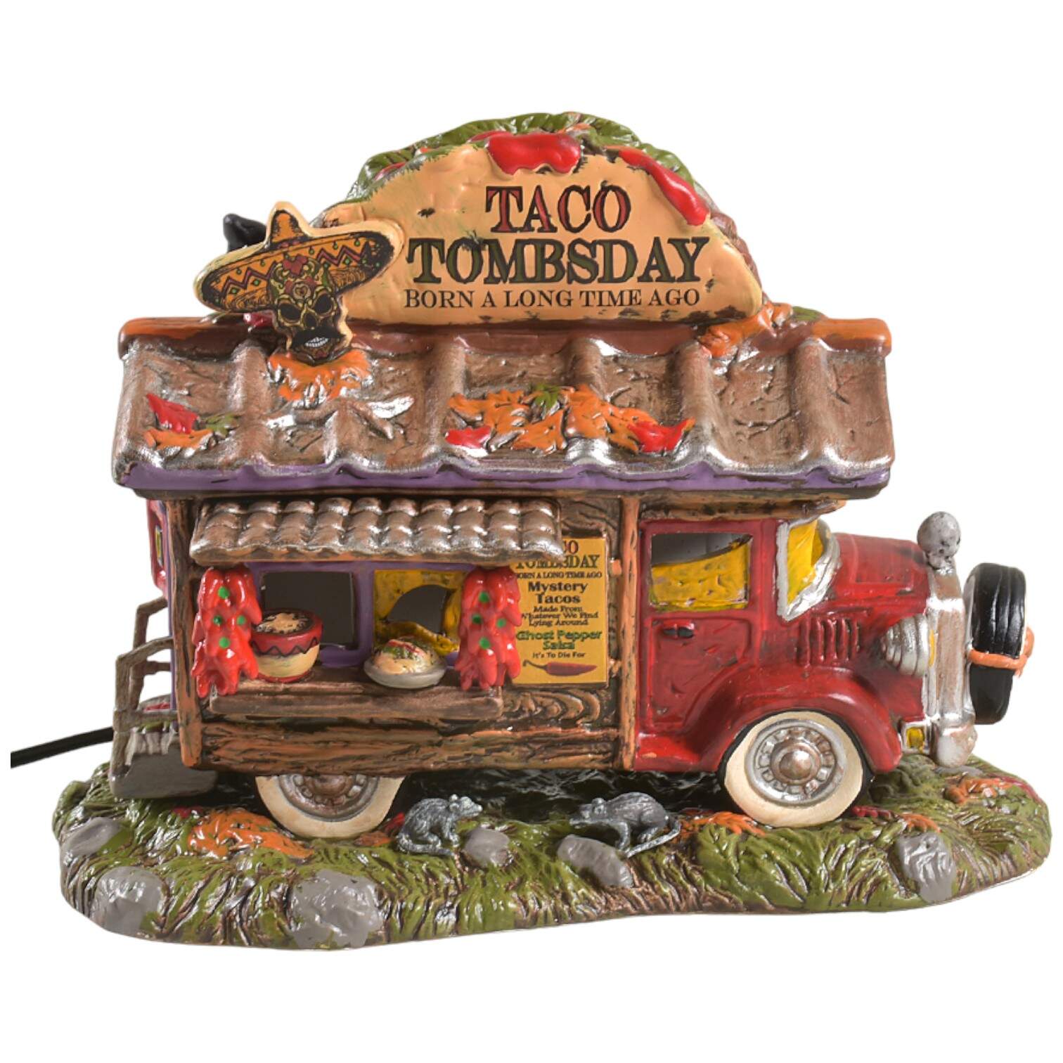 Haunted Wheels-Snow Village Halloween Taco Tombsday Taco Truck - Boxed by Department 56-1