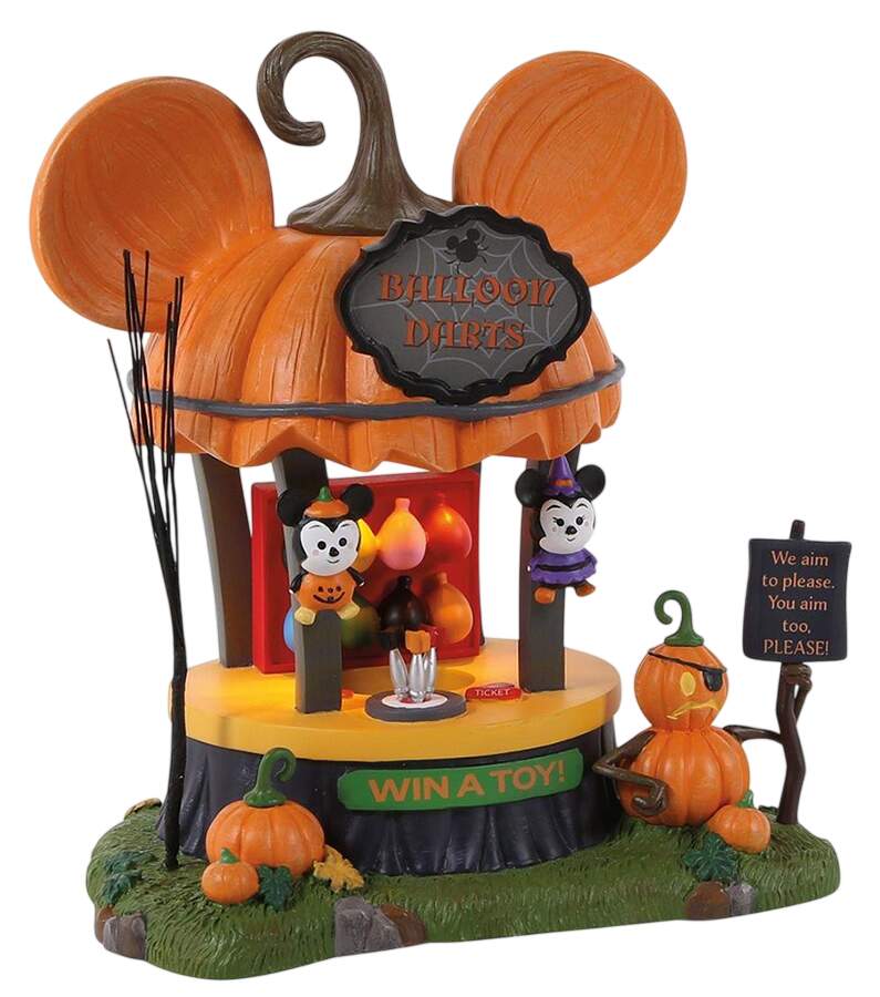 Mickey's Pumpkintown Village Balloon Darts Game - No Box by Department 56-1
