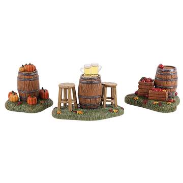 Harvest Collection Accessories Barrels Of Fun Set Of 3 - No Box by Department 56-1