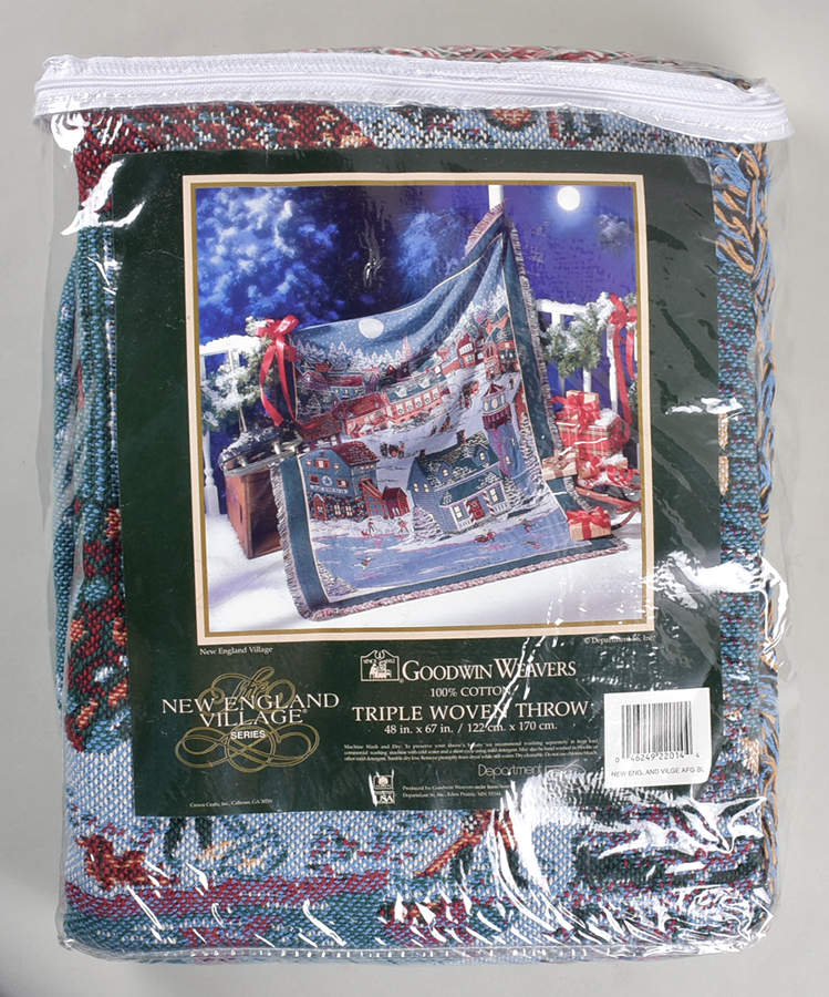 New England Village Accessories Triple Woven Throw - No Box by Department 56-1