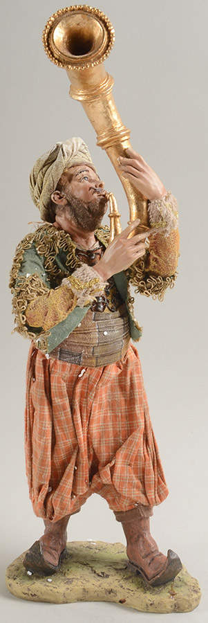 Silent Night Musician With Large Horn - Boxed by Department 56-1
