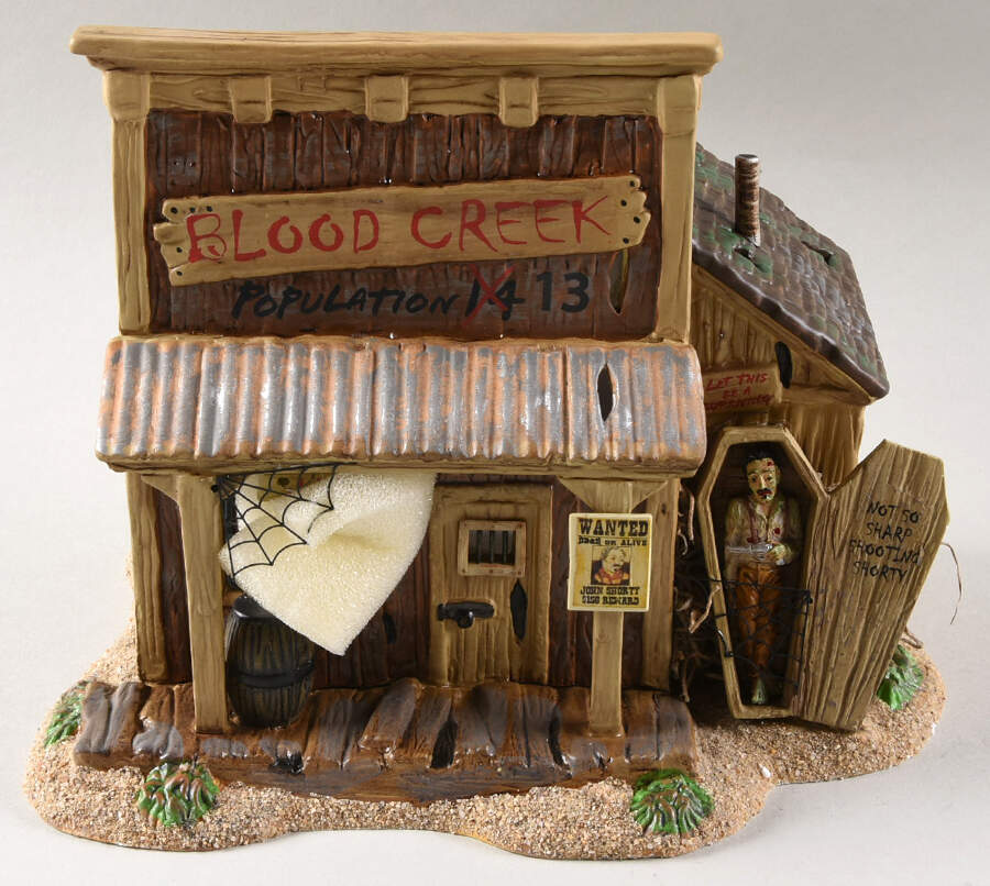 Haunted Rails - Snow Village Halloween Blood Creek Jailhouse - Boxed by Department 56-1