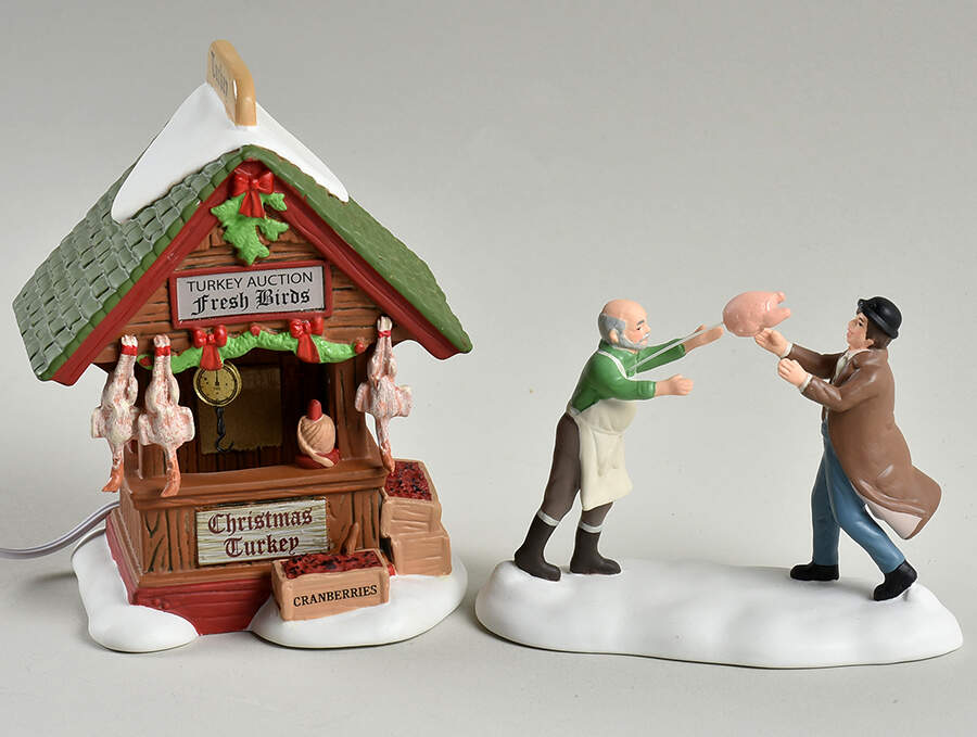 Dickens Village Market Dressed Turkey Auction - Boxed by Department 56-1