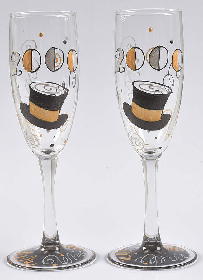 Bring the Party Home Champagne Flutes-Pair - No Box by Department 56-1