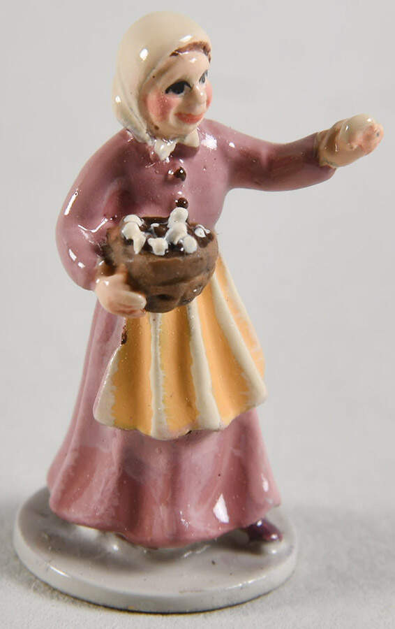 At the Bakehouse-Miniatures Girl Selling Eggs - Boxed by David Winter-1