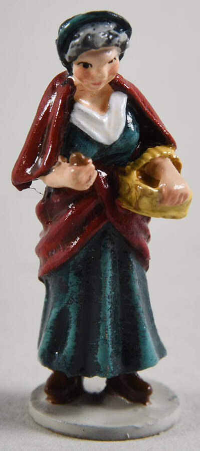 At the Bakehouse-Miniatures Lady Shopping - Boxed by David Winter-1
