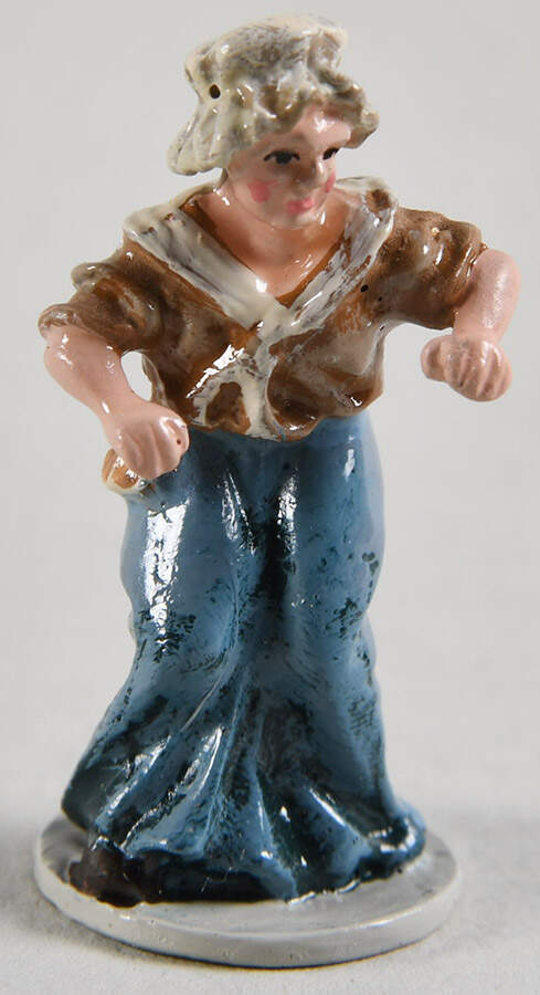At the Bakehouse-Miniatures Woman By Pump - Boxed by David Winter-1