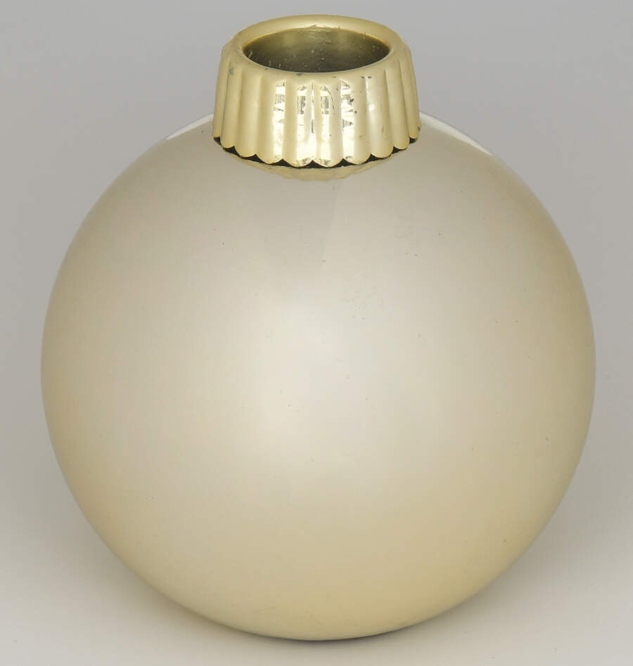 Mercury Glass Candle Holders Light Gold Ornament Taper Holder - Boxed by Department 56-1