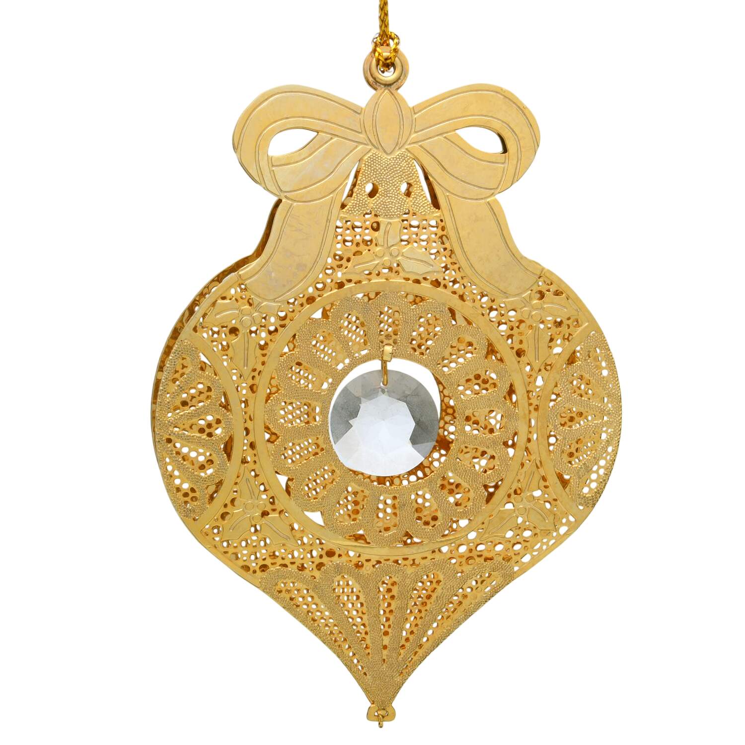 Gold-And-Crystal Ornaments Teardrop Ornament - No Box by Danbury Mint-1