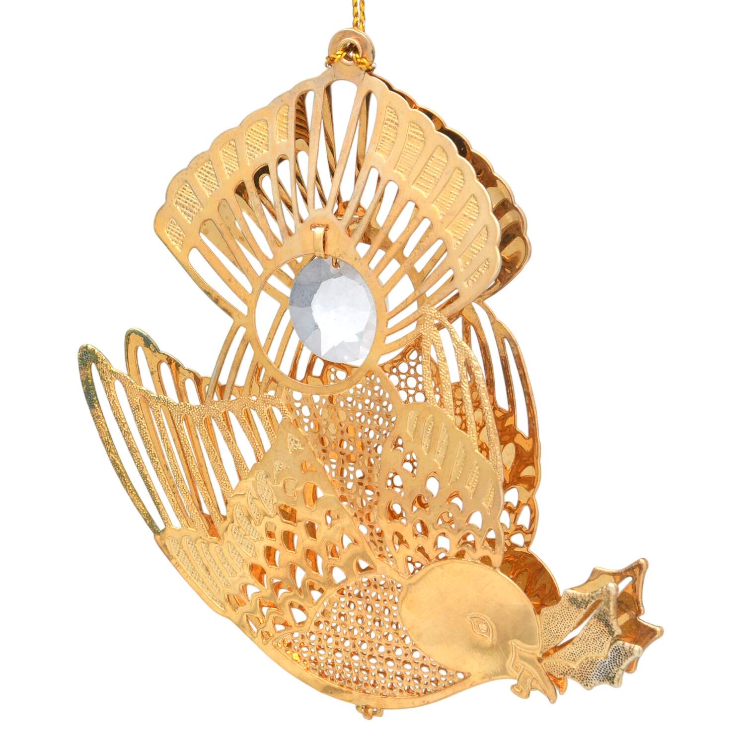 Gold-And-Crystal Ornaments Dove - No Box by Danbury Mint-1