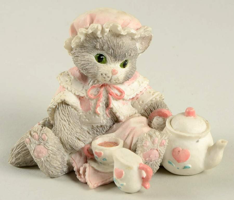 Calico Kittens Tea & You Hit The Spot - No Box by Enesco-1