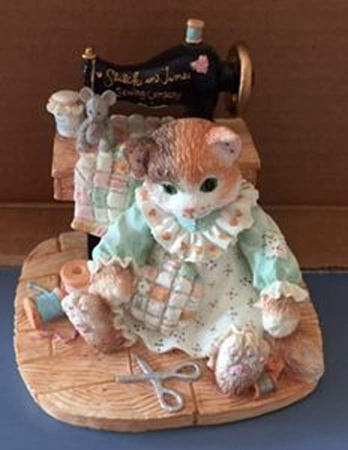 Calico Kittens Stitch In Time Saves Nine - Boxed by Enesco-1