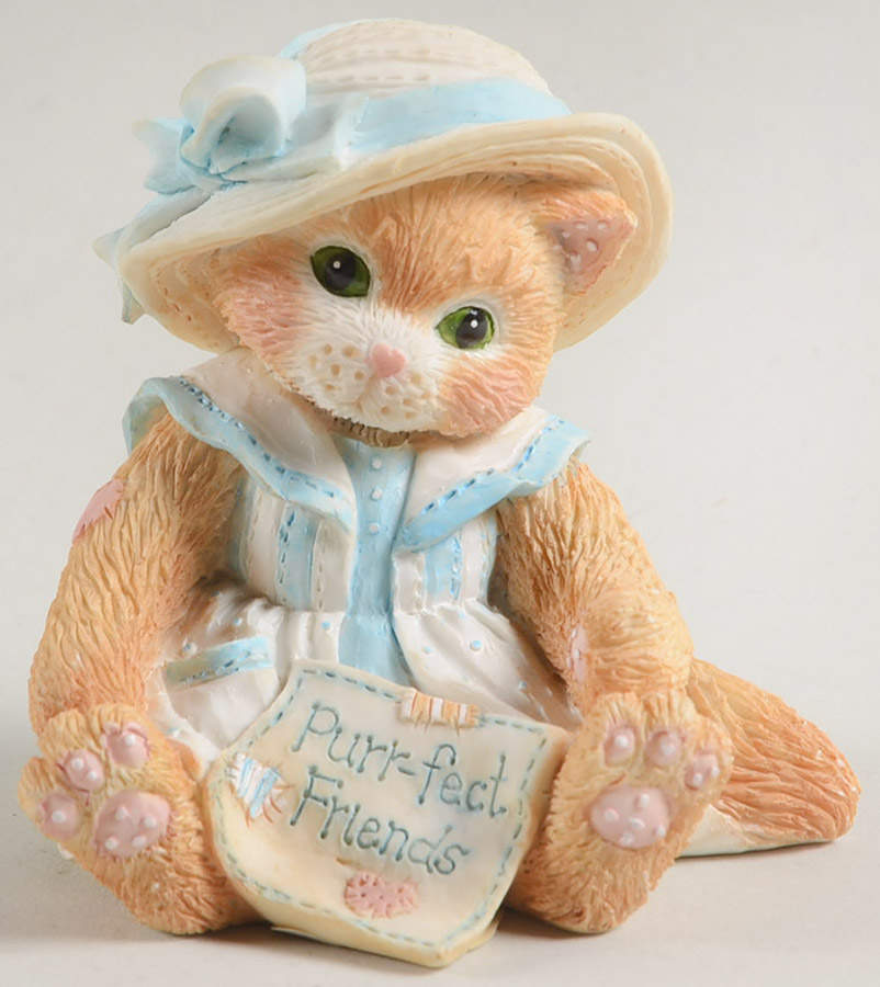 Calico Kittens Purr-Fect Friends Kitten W/Handkerchief - No Box by Enesco-1