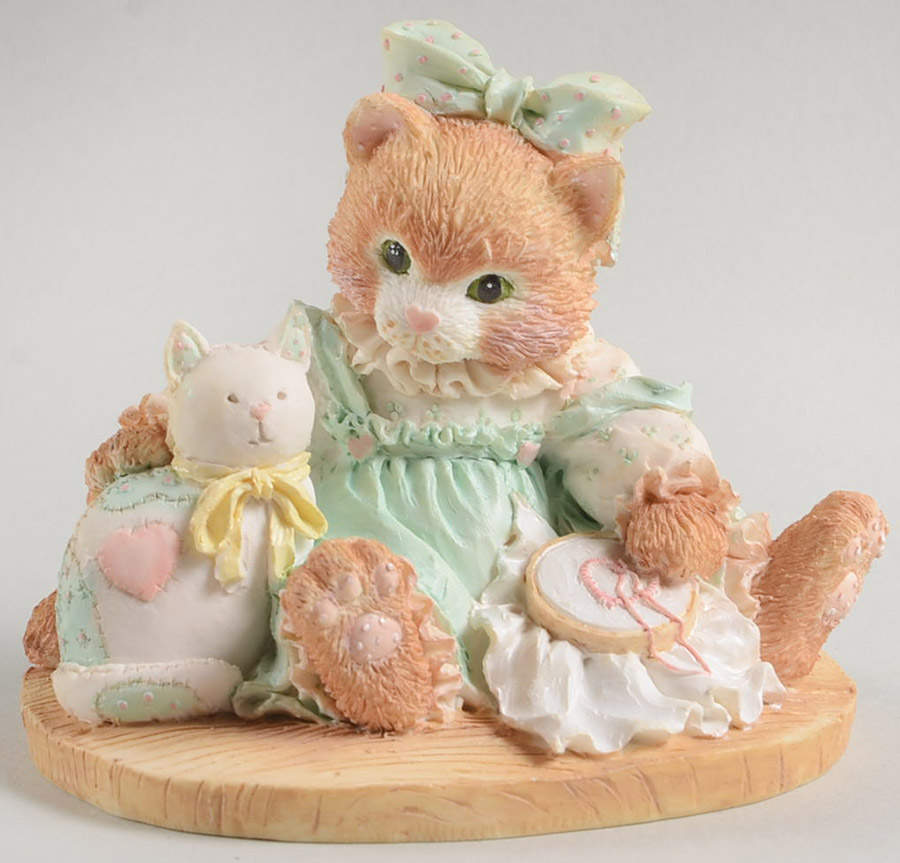 Calico Kittens Friendship Is Sewn Stitch By Stitch - No Box by Enesco-1