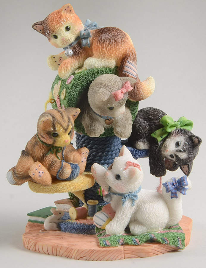 Calico Kittens Bet Your Kit N' Kaboodle.. We're Five - Boxed by Enesco-1