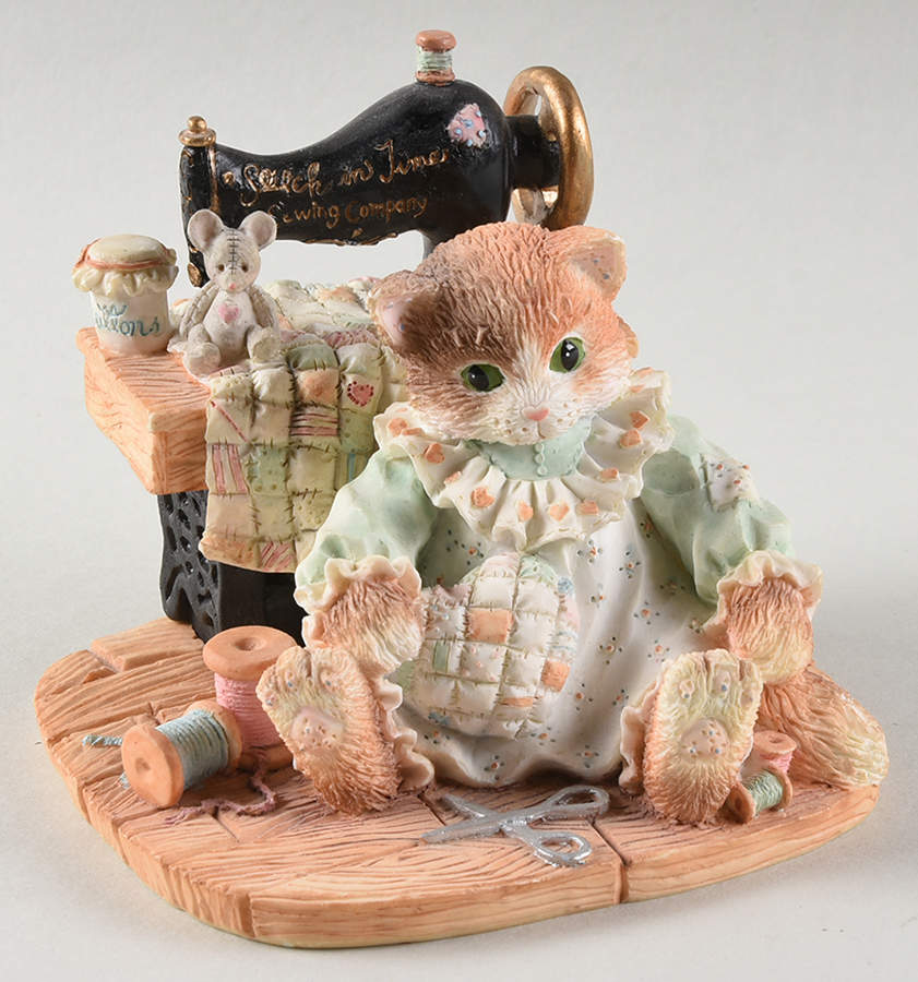 Calico Kittens Stitch In Time Saves Nine - Boxed by Enesco-1