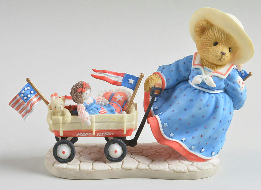 Cherished Teddies Martha-Fly The Flag Of Friendship Everyd - Boxed by Enesco-1