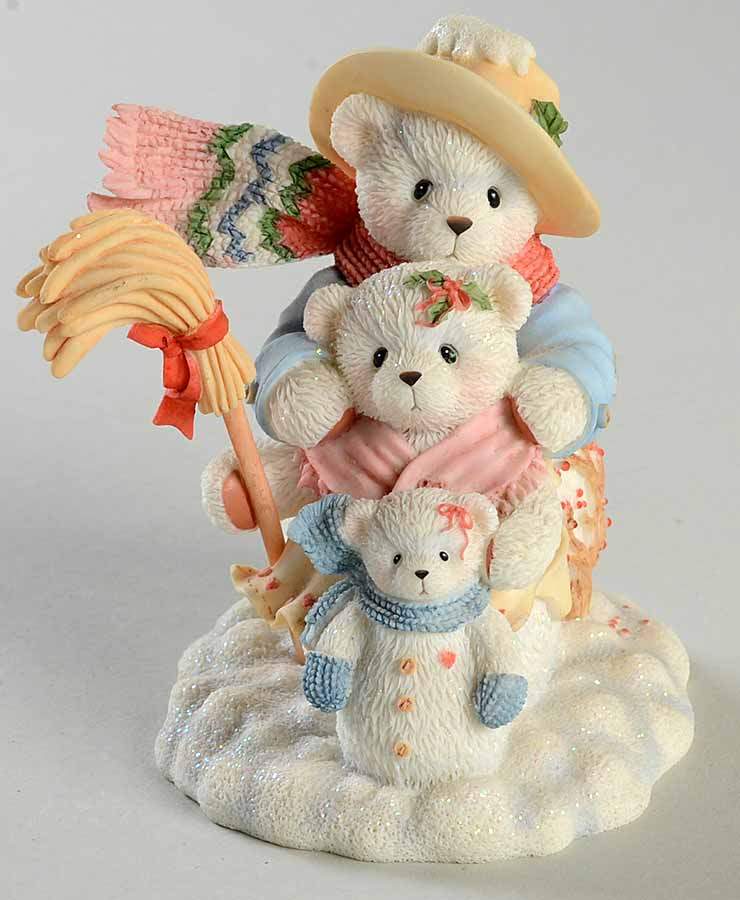 Cherished Teddies Snow Bears Adam,Claire,&Kirsty-From Big To Small, O - Boxed by Enesco-1