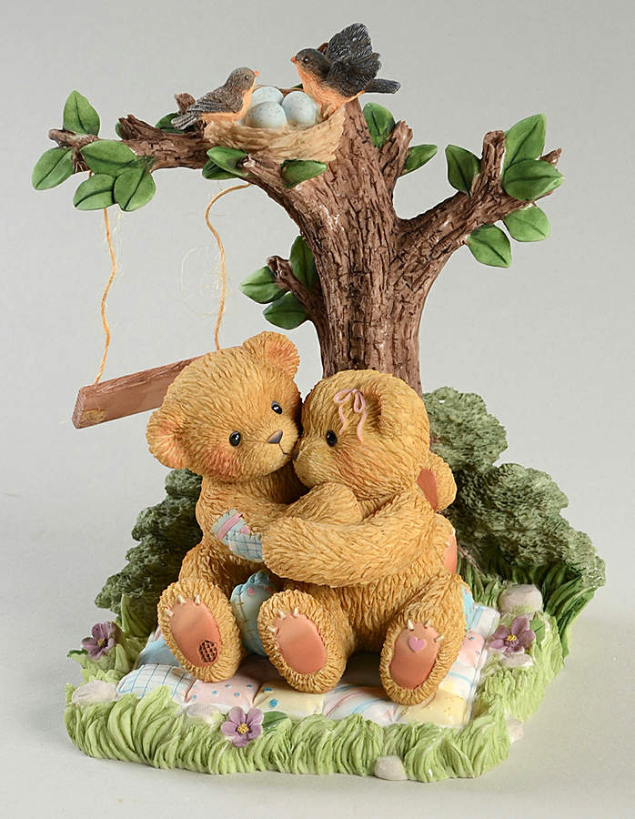 Cherished Teddies Austin & Alma-Let Me Call You - Boxed by Enesco-1