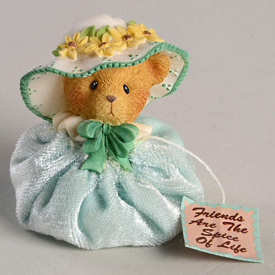 Cherished Teddies Teal Spring Bonnet - With Box Bx748 by Enesco-1