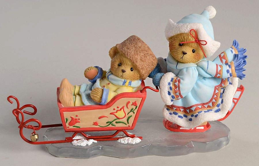 Cherished Teddies Rob & Ria, Sleigh Bells Ring For A Merry - With Box Bx753 by Enesco-1