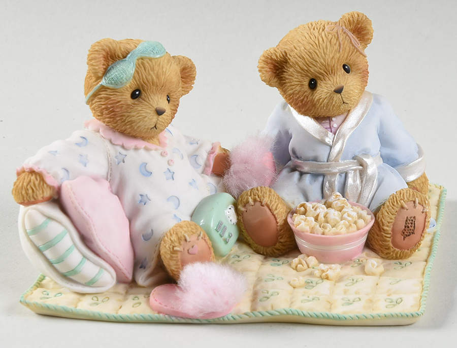 Cherished Teddies Jacie & Lissa, Slumber Time Fun - With Box Bx908 by Enesco-1