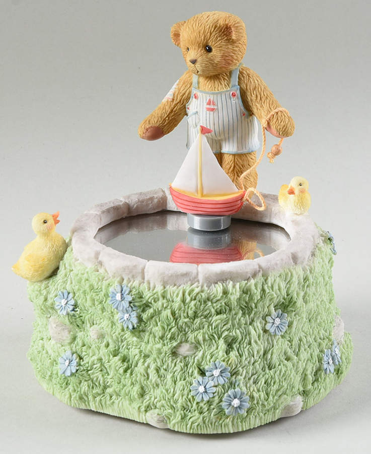 Cherished Teddies Row, Row, Row Your Boat, Musical - With Box Bx866 by Enesco-1