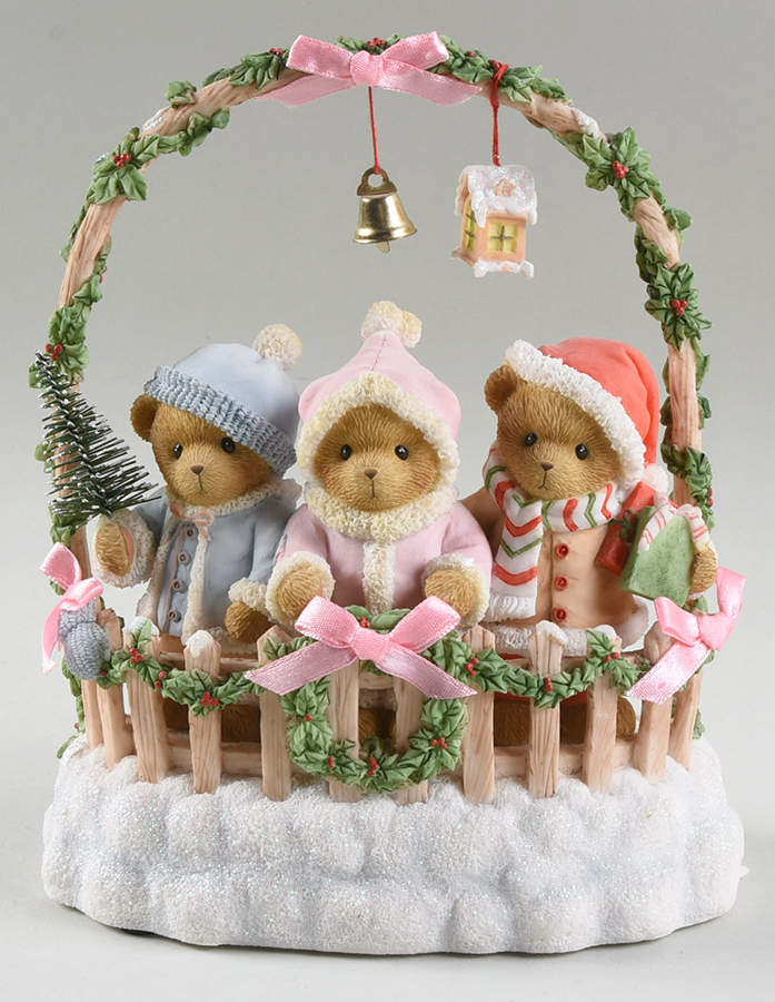 Cherished Teddies Cashley, Courtney & Caitlin,, Musical - No Box by Enesco-1