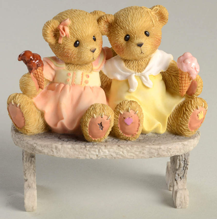 Cherished Teddies Sharon & Anita- A Double Dip Of Friendsh - Nb972, No Box by Enesco-1