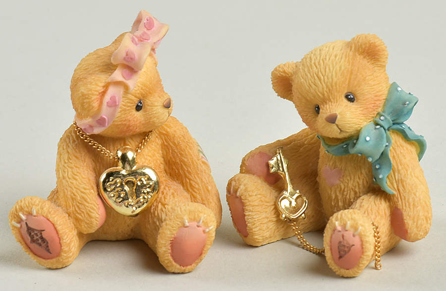 Cherished Teddies You 're The Key To My Heart  Set Of 2 - Nb980, No Box by Enesco-1