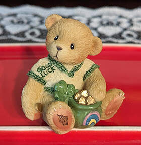 Cherished Teddies Paw For Luck-Irish Teddy Boy - Nb995, No Box by Enesco-1