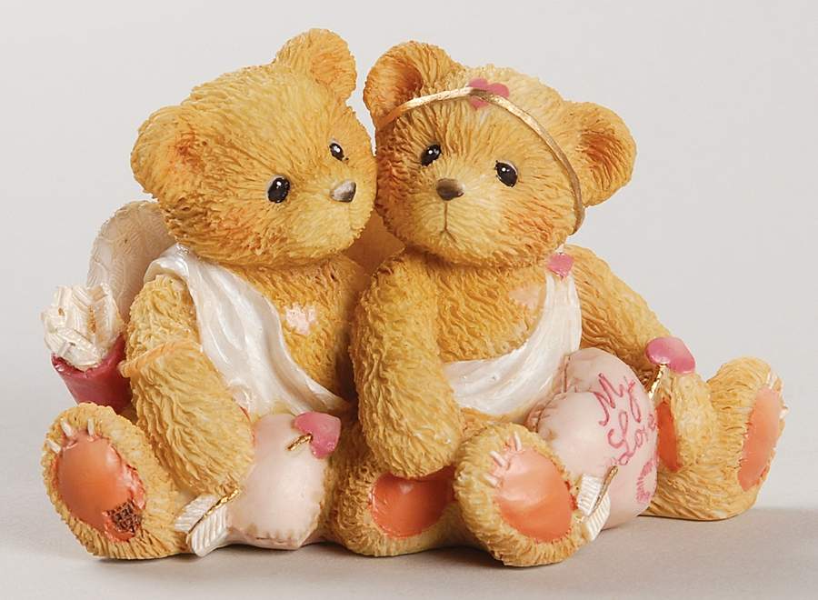 Cherished Teddies Valentine's My Love-Boy And Girl Cupid - Boxed by Enesco-1