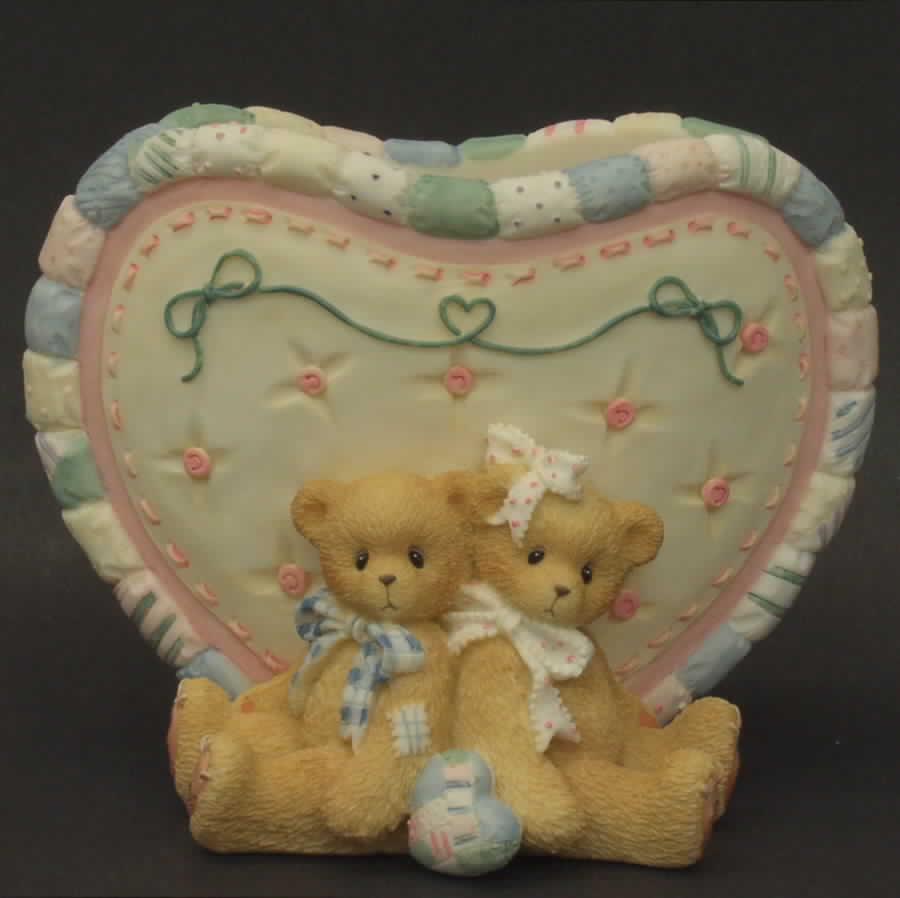 Cherished Teddies Heart Vase - No Box by Enesco-1