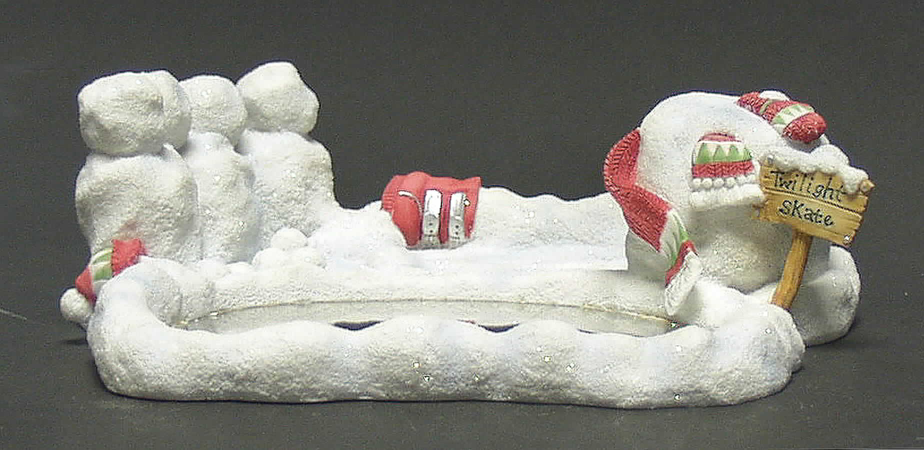 Winter Bear Festival Collection Festival Ice Skating Pond Display - Display Rack Wood by Enesco-1