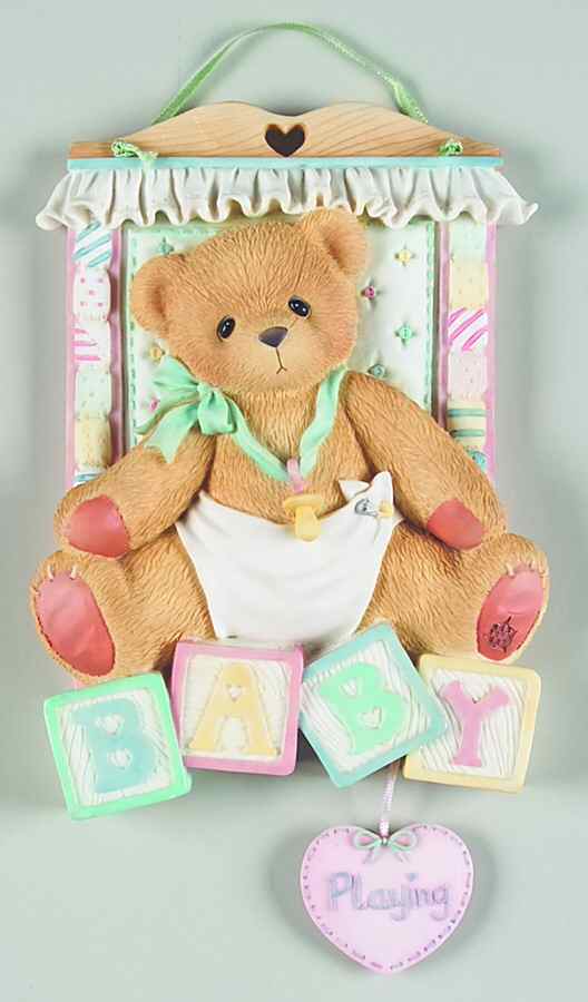 Cherished Teddies Baby Sleeping Wall Plaque - Boxed by Enesco-1