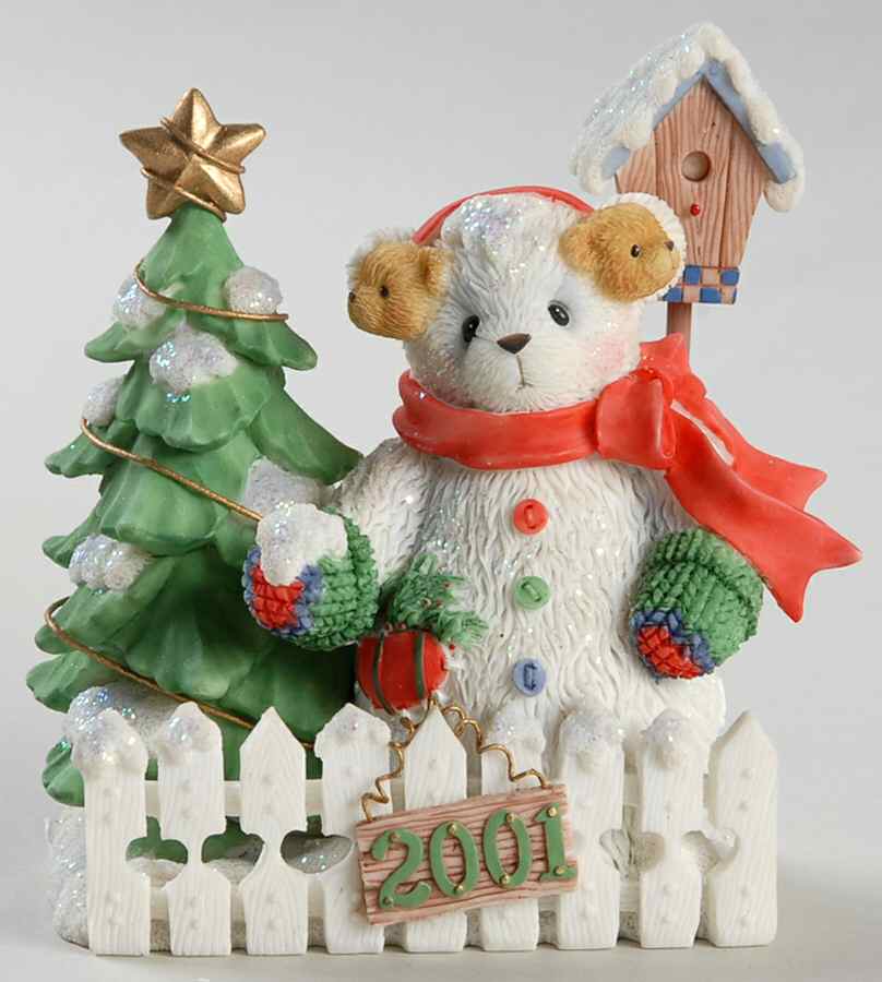 Cherished Teddies Annual Figurine Erika-Remember The Past Cherish The Year - With Box Bx2001 by Enesco-1