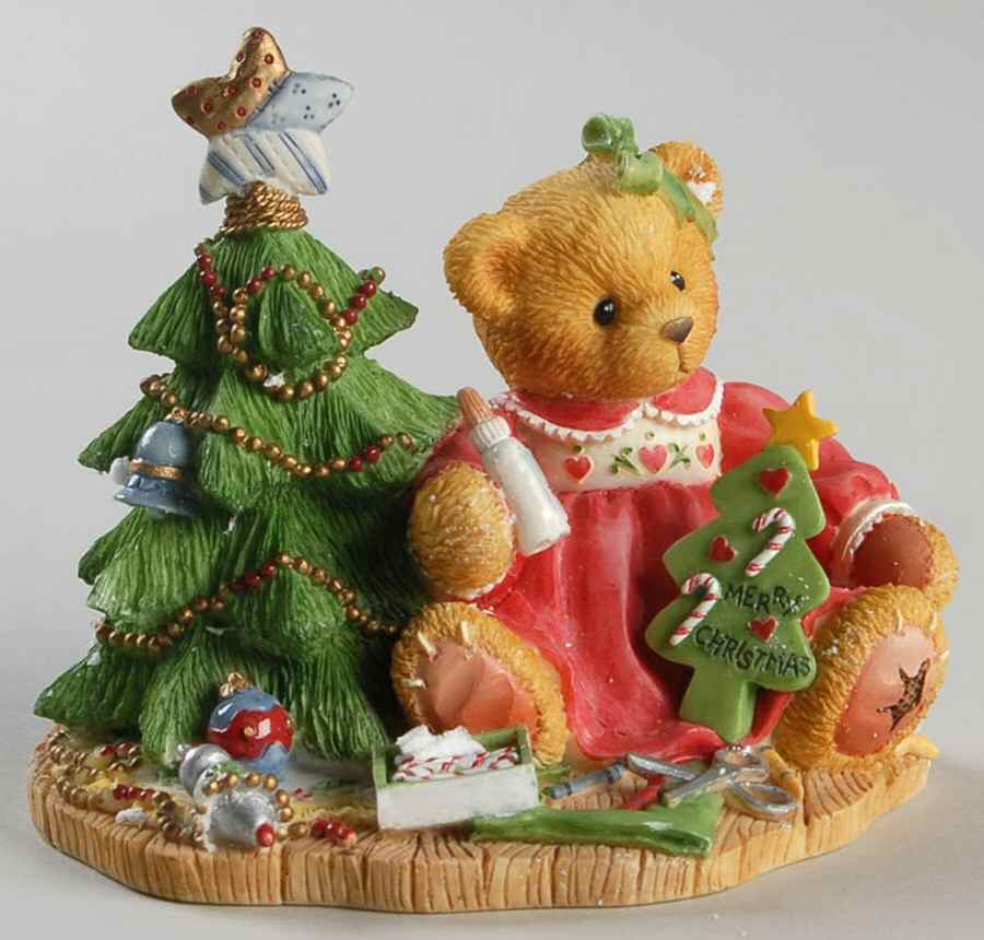 Cherished Teddies Lynn-A Handmade Holiday Wish - No Box by Enesco-1
