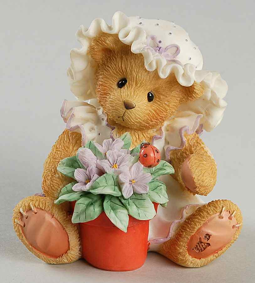 Cherished Teddies Violet-Blessings Bloom When Yo - No Box by Enesco-1