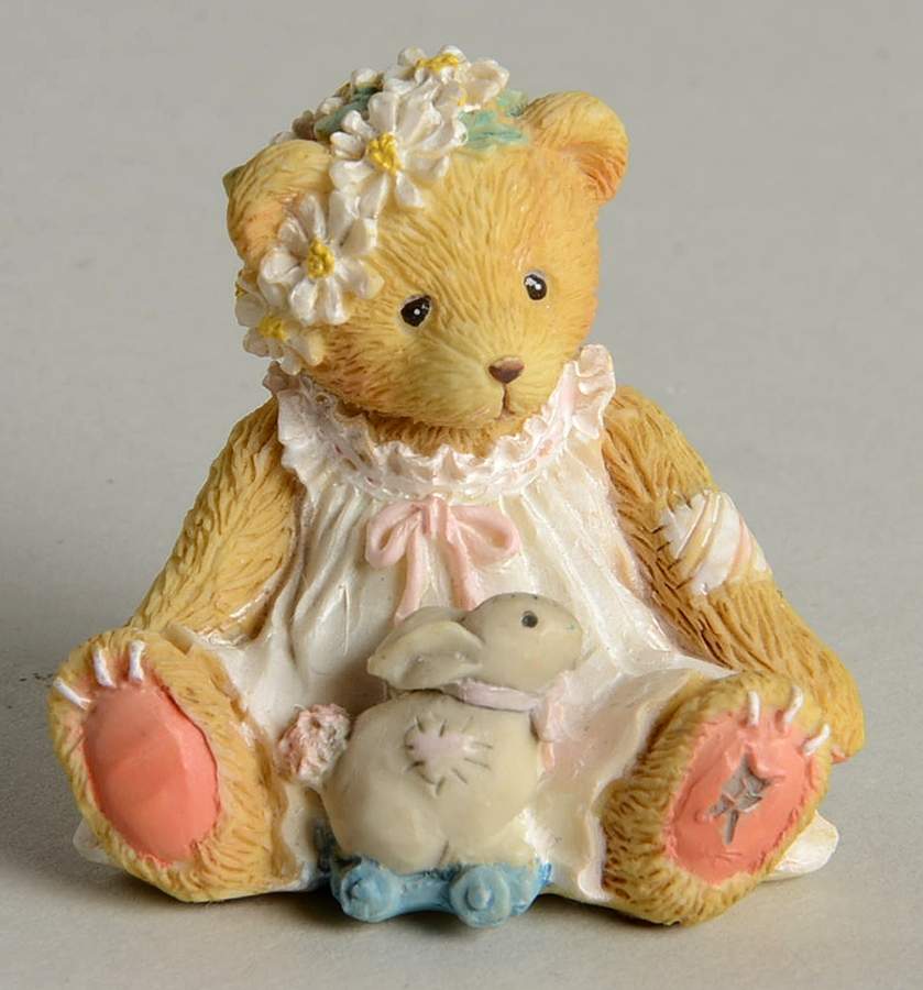 Cherished Teddies Bearing Spring Wishes-With Rabbit - No Box by Enesco-1